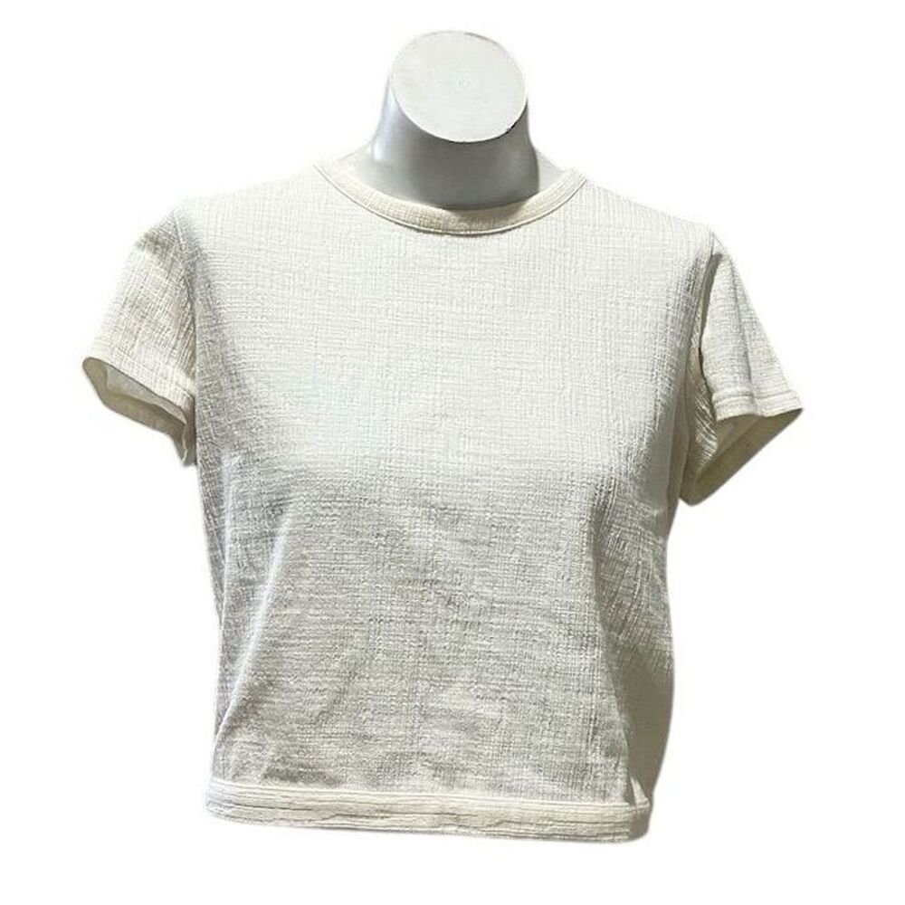 Madewell Women's Ivory Tie-Back Short Sleeve Top Size M Casual - Picture 1 of 9